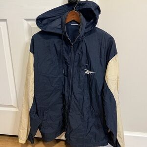 Reebok Men's Blue and Cream Windbreaker